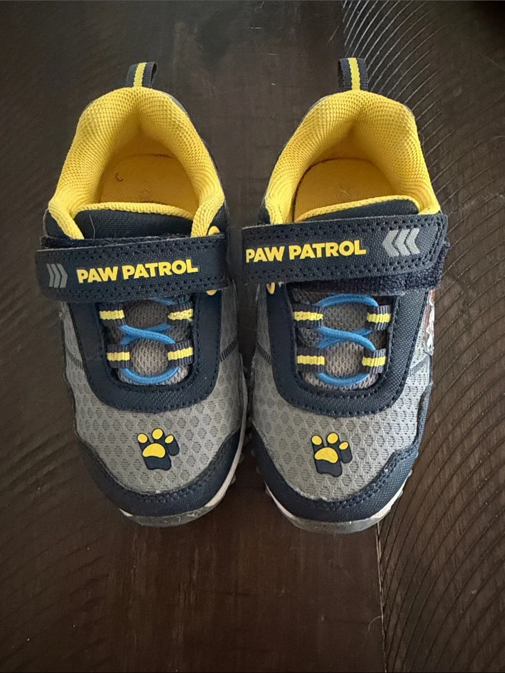 Paw Patrol Gray, Navy and Yellow light up Kids Sneakers
